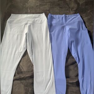 Nike dry fit size large leggings light blue and periwinkle